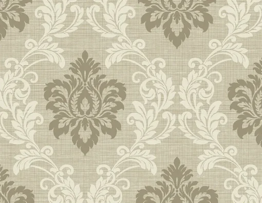 Discount Brewster Adela Neutral Twill Damask Wallpaper