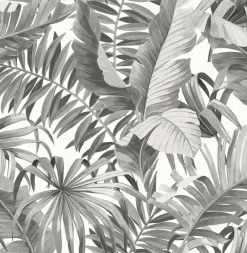 Outlet Brewster/ASP 2969-24134 Alfresco Grey Tropical Palm Wallpaper