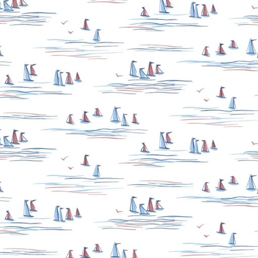 Clearance York CV4461 Blue Red Full Sails Wallpaper