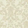 Fashion Stock/York DC1351 Beige Book Silk Damask Floral Wallpaper