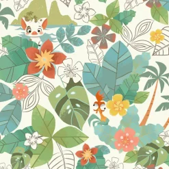 Hot York DI0995 Red/Green Disney Moana Jungle Wallpaper