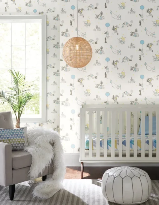Fashion York DI0982 Yellow Disney Winnie the Pooh Playmates Wallpaper