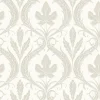 New York DM4924 Beige White Adirondack Damask Wallpaper