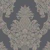 New York DM4975 Gray Pineapple Plantation Wallpaper