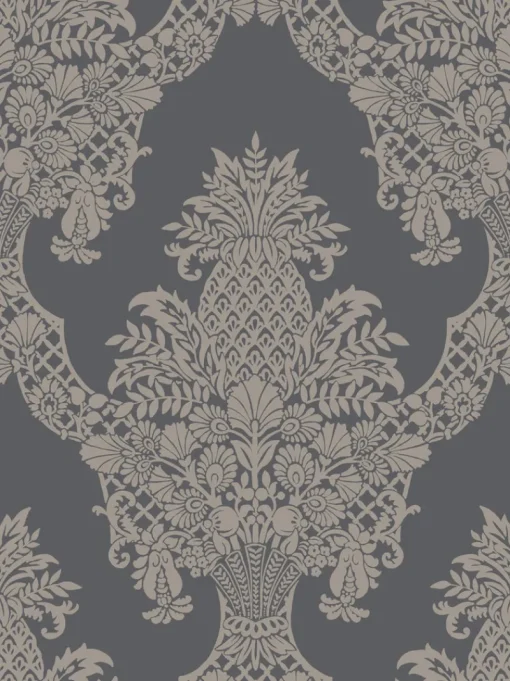 New York DM4975 Gray Pineapple Plantation Wallpaper