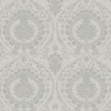 Sale York DM4904 Gray Silver Imperial Damask Wallpaper