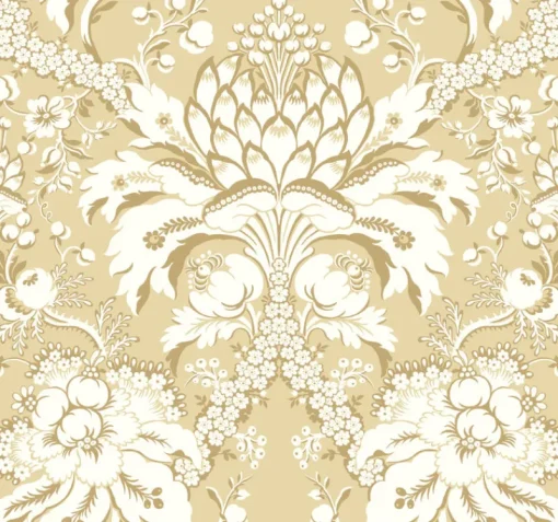 Sale York DM4953 Yellow French Artichoke Dam Wallpaper