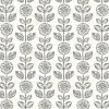 Outlet Brewster 2904-13511 Dolly Dark Brown Folk Floral Wallpaper