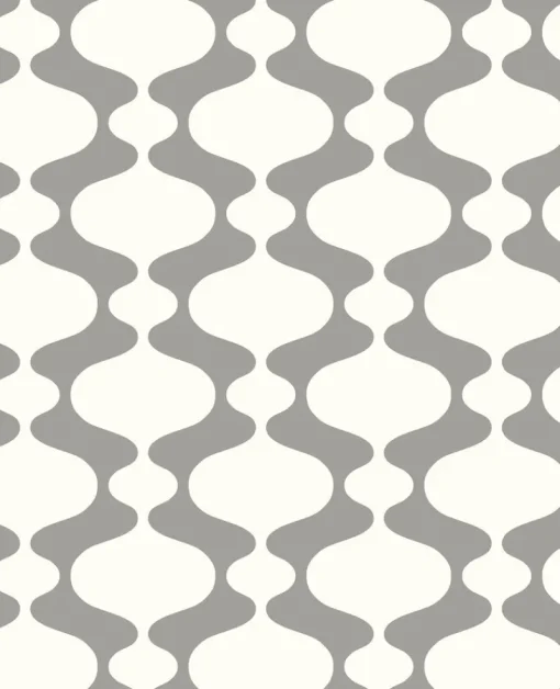 Best Brewster/ASP Emilio Grey Retro Wallpaper