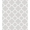 Discount Brewster For Your Bath III Origin Grey Quatrefoil Wallpaper