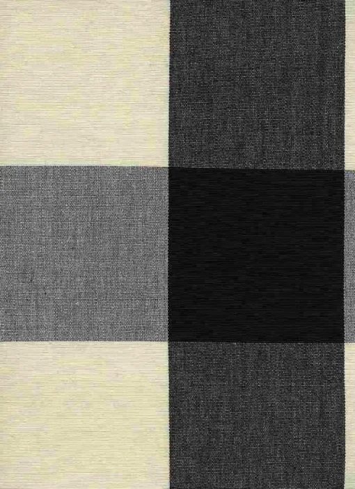 Hot Laura Kiran Four Inch Check 3163 Black Natural Fabric