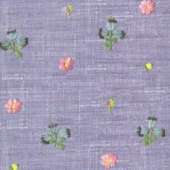 Hot Brewster Gerda Blue Hand Embroidered Raffia Look Wallpaper