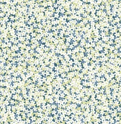 Outlet Brewster/ASP 2901-25445 Giverny Blue Miniature Floral Wallpaper