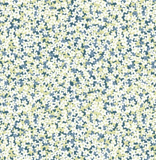 Outlet Brewster/ASP 2901-25445 Giverny Blue Miniature Floral Wallpaper