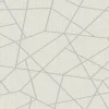 Discount Brewster Heath Silver Geometric Linen Wallpaper