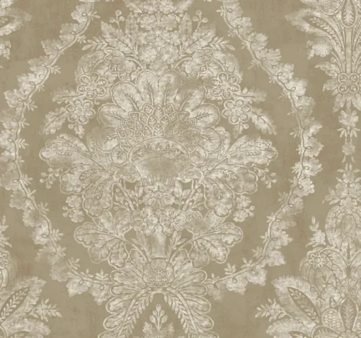 Hot York KT2217 Bronze Charleston Damask Wallpaper