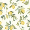 Best Brewster 2904-25687 Limon Yellow Fruit Wallpaper