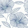 Online Brewster/ASP 2973-91135 Mythic Blue Floral Wallpaper