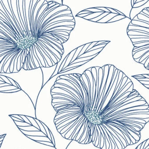 Online Brewster/ASP 2973-91135 Mythic Blue Floral Wallpaper