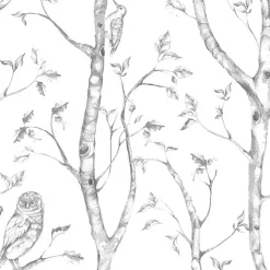 Online Brewster NU1412 Grey Woods Peel And Stick Wallpaper