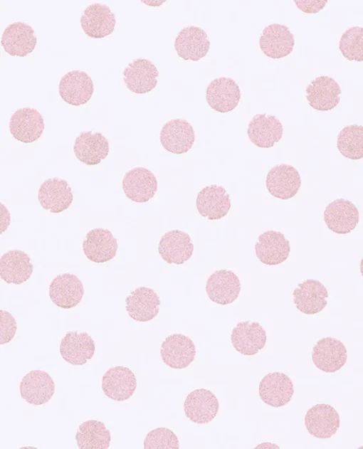 Online Brewster Odette Pink Stamped Dots Wallpaper