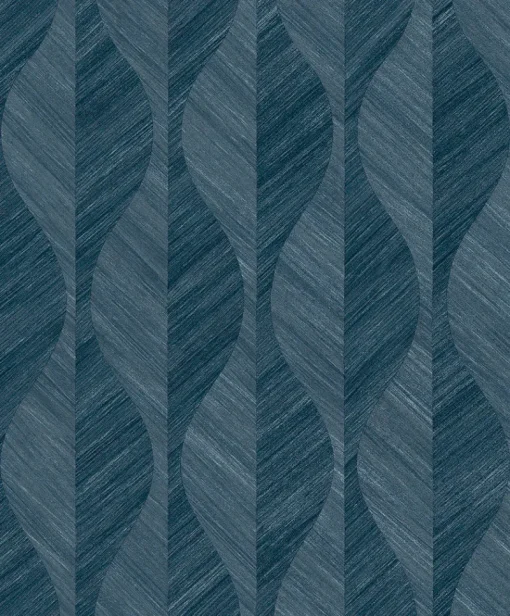Discount Brewster 4025-82501 Oresome Indigo Ogee Wallpaper