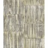 Fashion Brewster/ASP 2540-24065 Patina Panels Yellow Metal Wallpaper