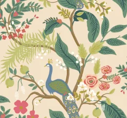 Online York RI5169 Light Pink Peacock Wallpaper