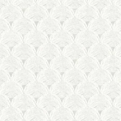 New Brewster 3120-13655 Santiago Grey Scalloped Wallpaper