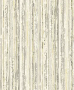 Fashion Brewster Savanna Taupe Stripe Wallpaper