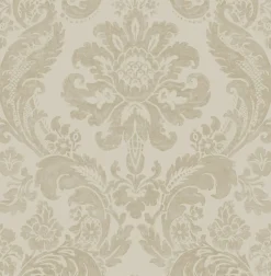Discount Brewster/ASP 2763-87314 Shadow Khaki Damask Wallpaper
