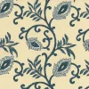Fashion Laura Kiran Shalimar Print Blues Fabric