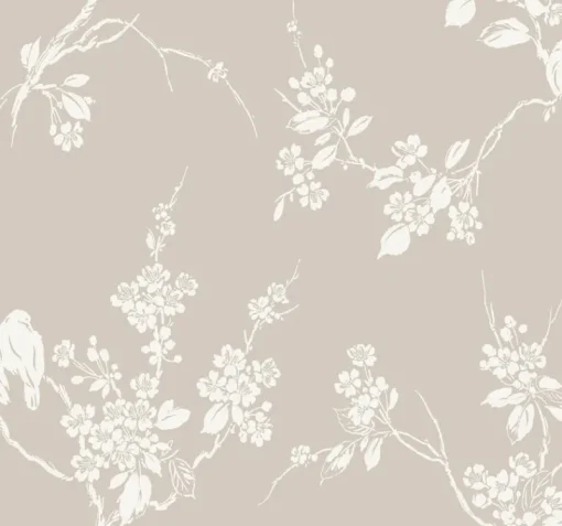 Sale York SS2591 Taupe Imperial Blossoms Branch Wallpaper
