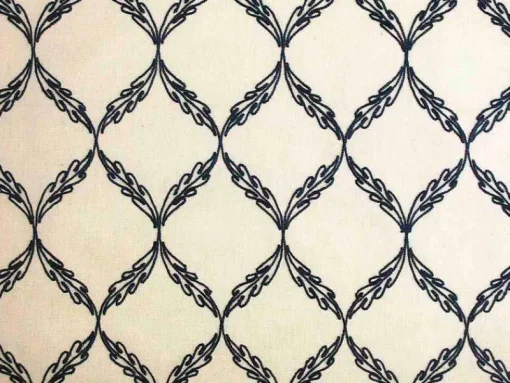Outlet Laura Kiran Trellis Blue Fabric