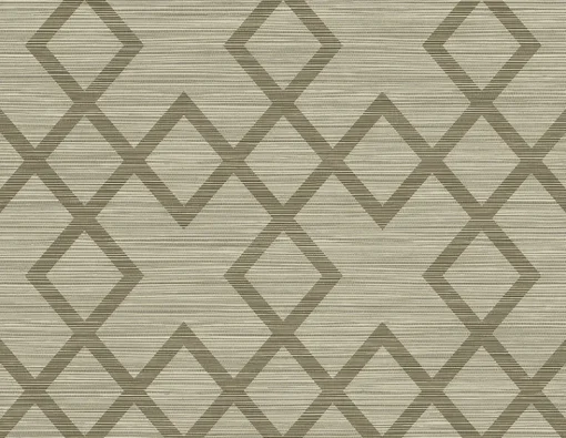 Discount Brewster Vana Brown Woven Diamond Wallpaper