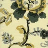 Hot Laura Kiran Watercolor Print Gunmetal Fabric