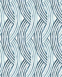 Hot Brewster/ASP 2969-26027 Zamora Blue Brushstrokes Wallpaper