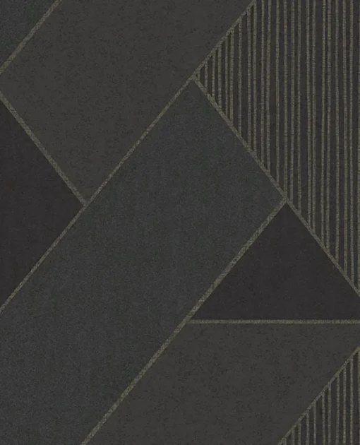 Brewster 395834 Art Deco Dark Blue Glam Geometric Wallpaper