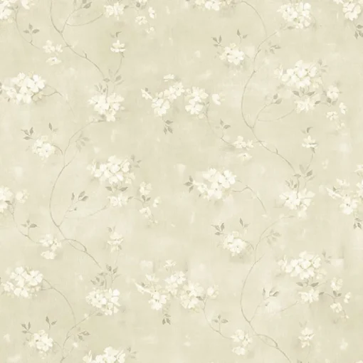 Brewster 3119-441011 Braham Taupe Floral Trail Wallpaper