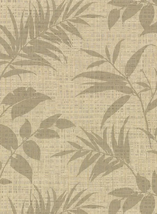 Brewster 2921-50806 Chandler Khaki Botanical Faux Grasscloth Wallpaper