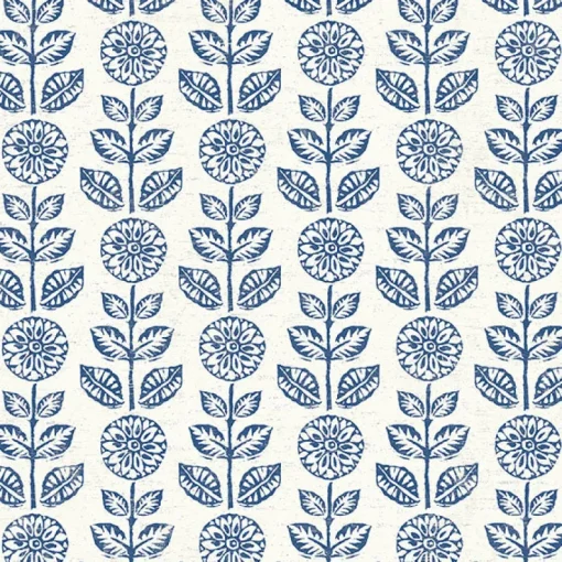 Brewster 2904-13512 Dolly Navy Folk Floral Wallpaper
