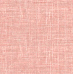 Brewster/ASP 4081-26355 Emerson Coral Faux Linen Wallpaper