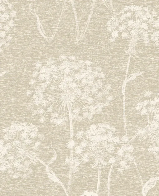 Brewster 2814-24577 Garvey Taupe Dandelion Wallpaper