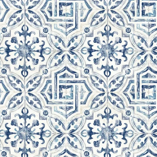 Brewster 3120-12332 Sonoma Blue Beach Tile Wallpaper