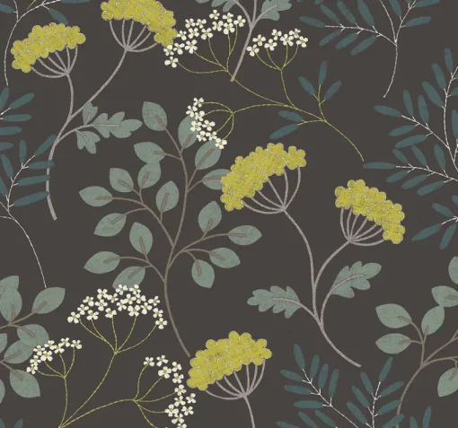 Brewster/ASP 2975-87544 Sorrel Black Botanical Wallpaper