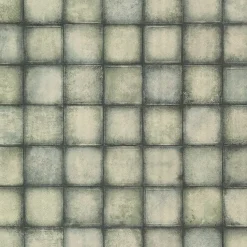 Brewster 2766-24081 Soucy Teal Tiles Wallpaper