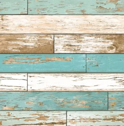 Brewster/ASP 2922-22318 Wynona Blue Scrap Wood Wallpaper