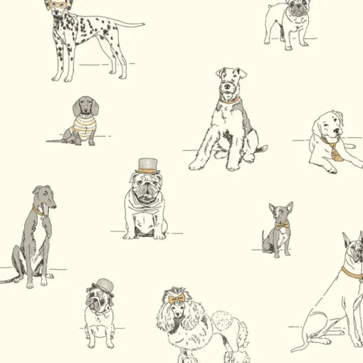 York Ashford Toiles Dog's Life Wallpaper (AF1938_B12)