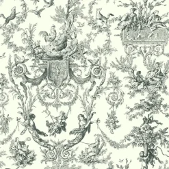 York Ashford Toiles Old World Toile Wallpaper (AT4237_B12)