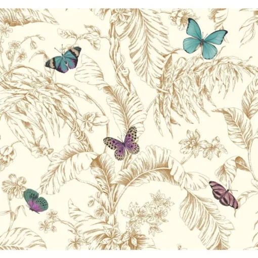 York Ashford Toiles Papillion Wallpaper (AF2028_B12)